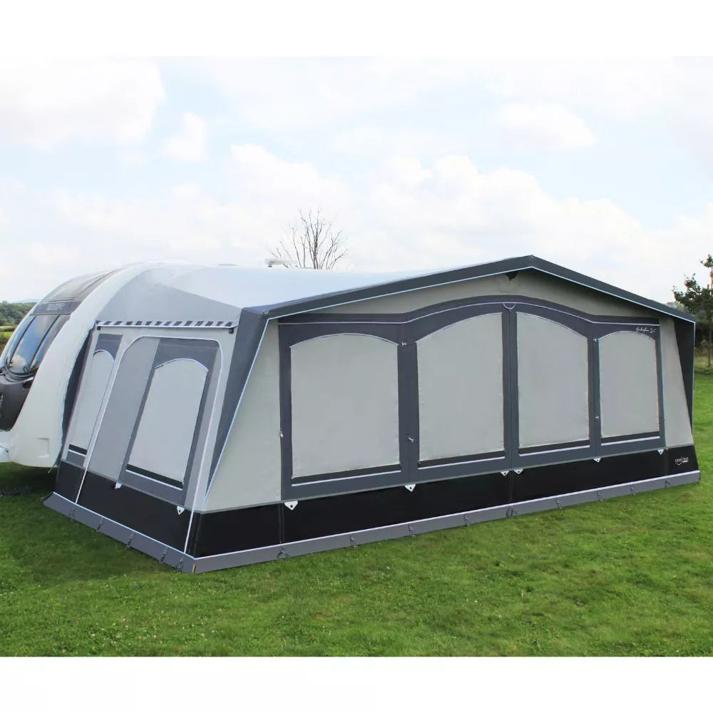 Camptech Buckingham DL 3m Seasonal Traditional Full Caravan Awning + Free Storm Straps (2025)