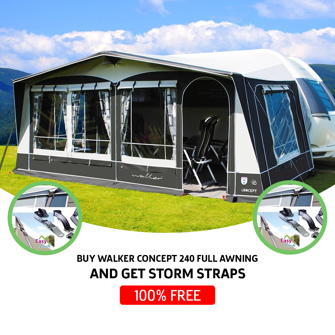 Walker Concept 240 Full Caravan Awning Traditional (2025) + FREE Storm Straps