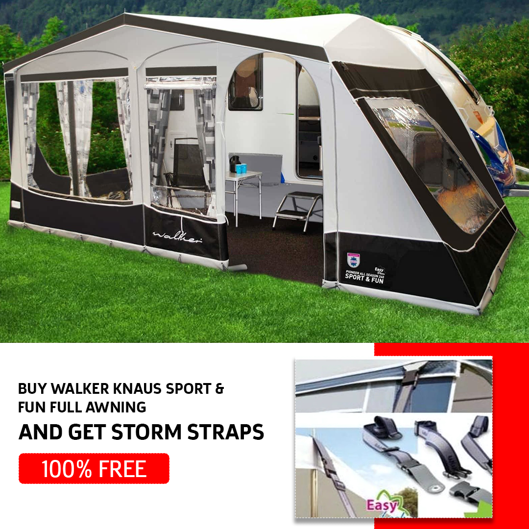 Walker Knaus Sport & Fun Full Caravan Awning Traditional (2025) + Free Storm Straps