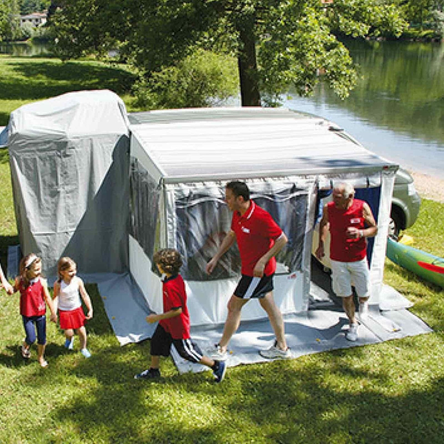 Fiamma F45S VW T5/T6 Deep Black Motorhome Awning made by Fiamma. A Motorhome Awnings sold by Quality Caravan Awnings