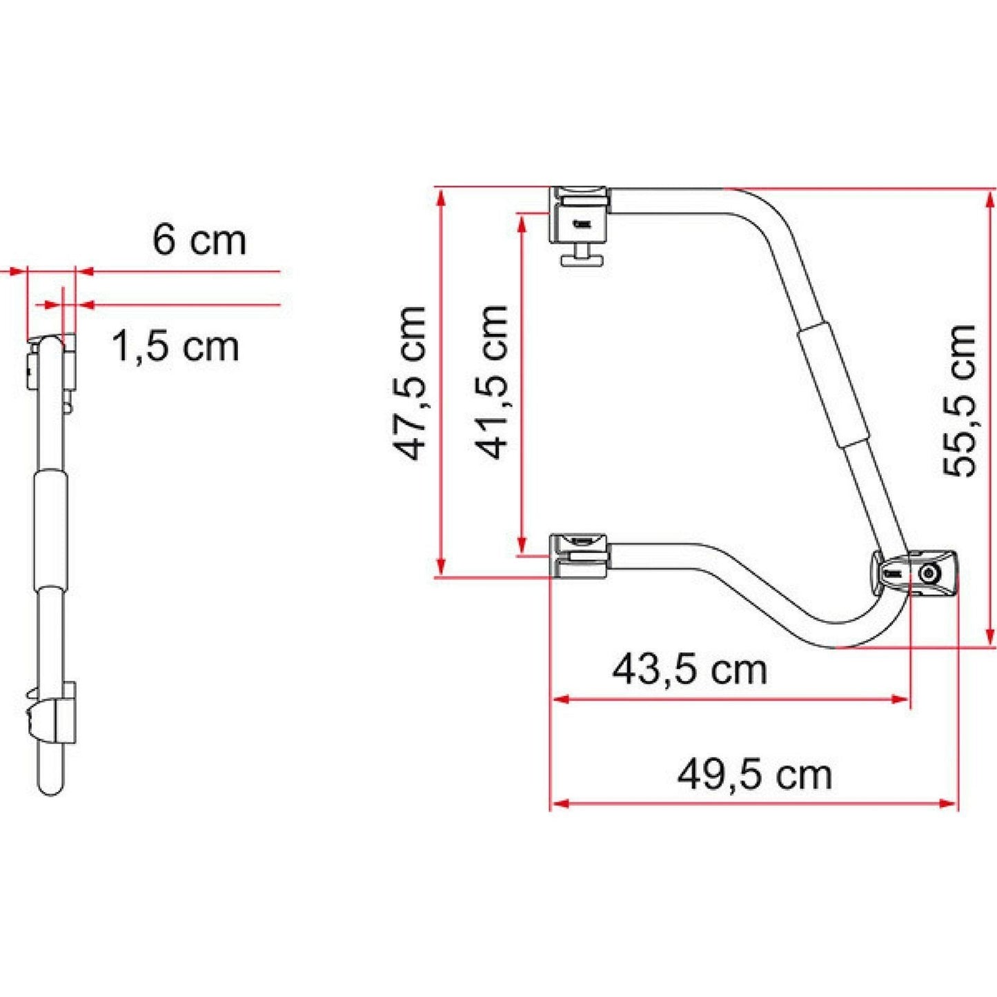 Fiamma Security 46 Pro Handle made by Fiamma. A Add-ons sold by Quality Caravan Awnings