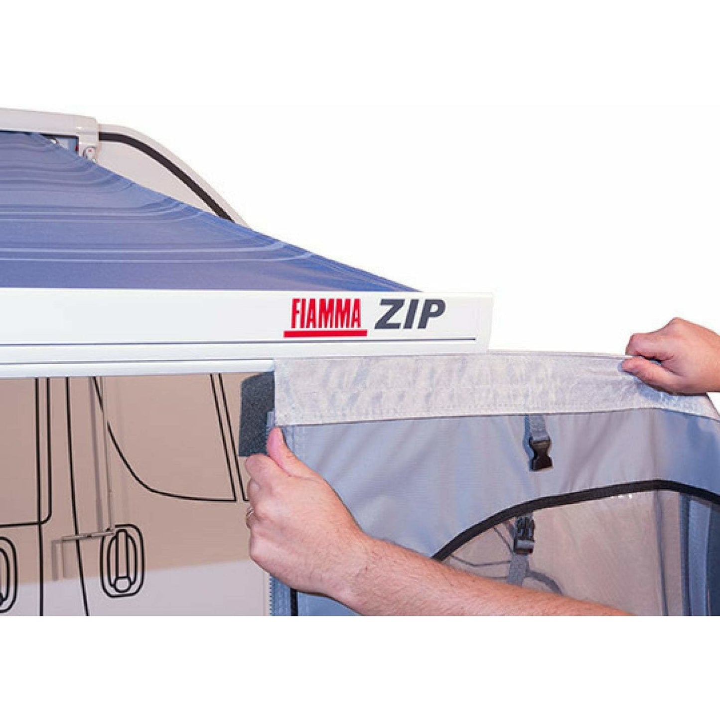 Fiamma ZIP Medium Awning Front & Side Panels made by Fiamma. A Awning Tent sold by Quality Caravan Awnings