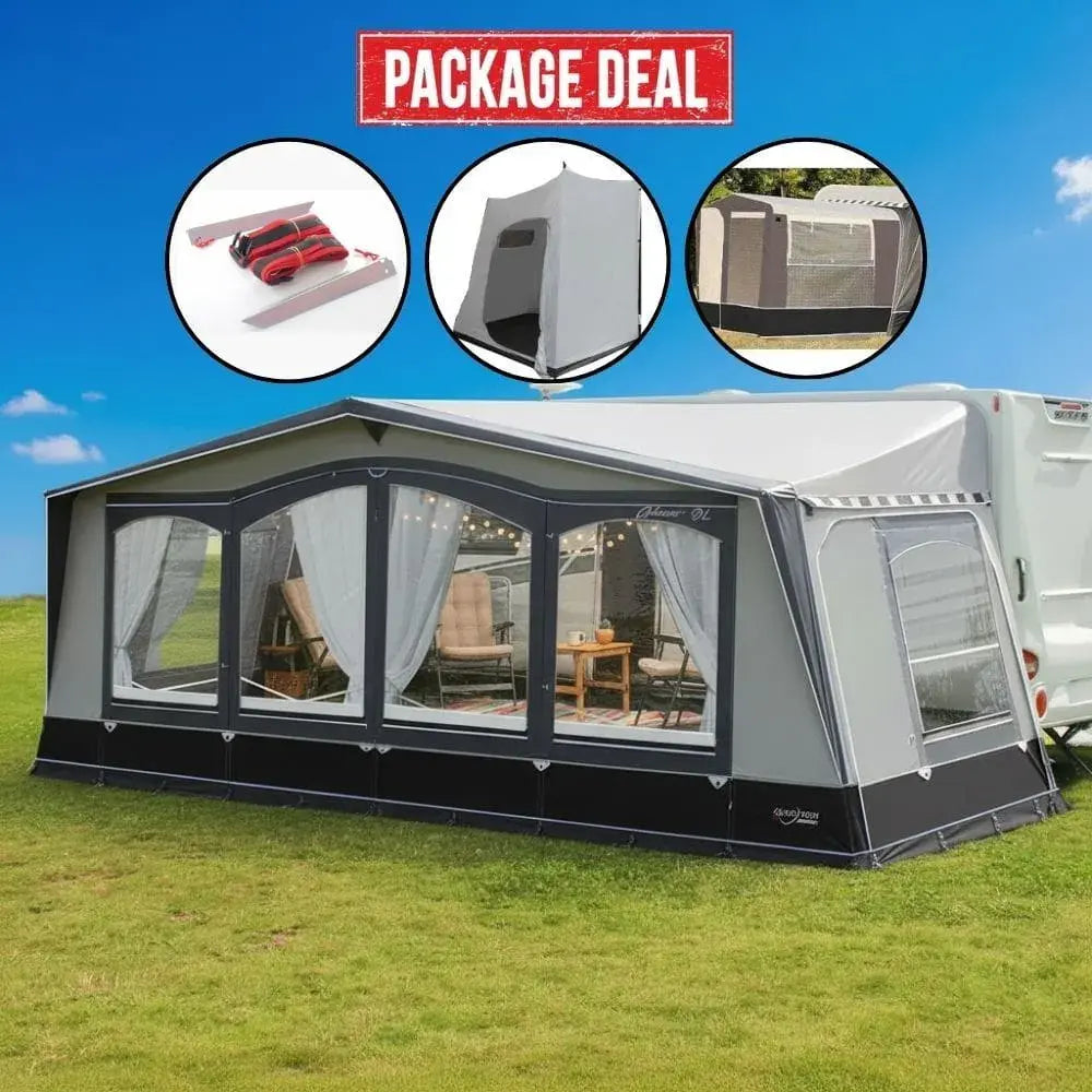 Camptech Atlantis DL Seasonal Traditional Full Caravan Awning (2025) - Bundle Offer #2