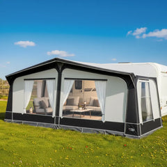 Camptech Cayman Grey Touring Poled Caravan Awning (2026) + Free Storm Straps Free Carpet