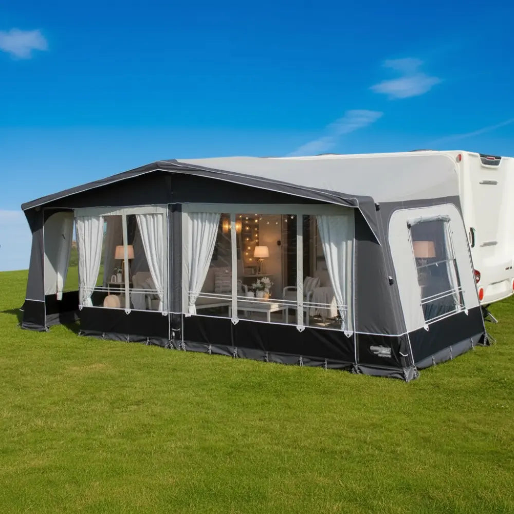 Camptech Kensington Full Traditional Inflatable Air Caravan Awning (2026) + Free Storm Straps Free Carpet - Quality Caravan Awnings