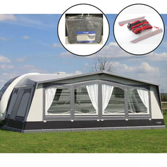 Camptech Buckingham DL 3m Seasonal Traditional Full Caravan Awning (2026) + Free Storm Straps Free Carpet