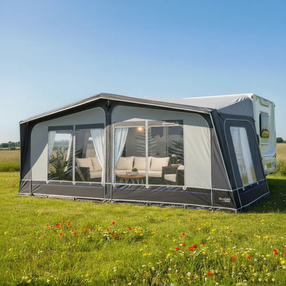 Camptech Savanna DL Seasonal Traditional Full Caravan Awning (2025) + Free Storm Straps Free Carpet