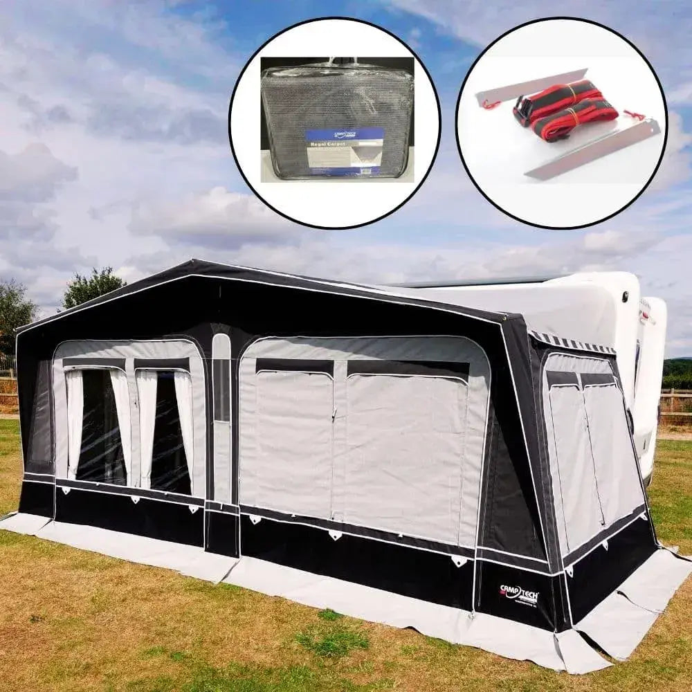Camptech Westminster CS Seasonal Traditional Full Caravan Awning (2026) + Free Storm Straps Free Carpet