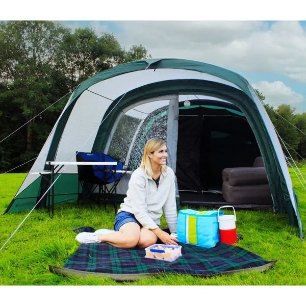 atom tent Outdoor Revolution 500 Compact Family Air ORFT5030 (2026) TOYS & GAMES Room for a mat Zustand:Preloved Schraubheringe Camping 19 cm