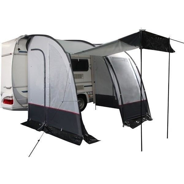 Royal Porch Awning 260 - Black/Silver + Free Storm Straps - Quality Caravan Awnings