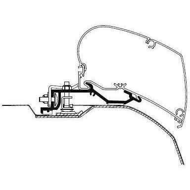 Thule Omnistor Ducato | Jumper | Boxer Awning Adapter Serie 6 >2007  H2L3 3,75M | H2L4 4,00M made by Thule. A Add-ons sold by Quality Caravan Awnings