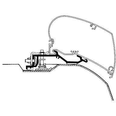 Thule Omnistor Ducato | Jumper | Boxer Awning Adapter Series 6 >2007 H2L2 3,25M made by Thule. A Add-ons sold by Quality Caravan Awnings