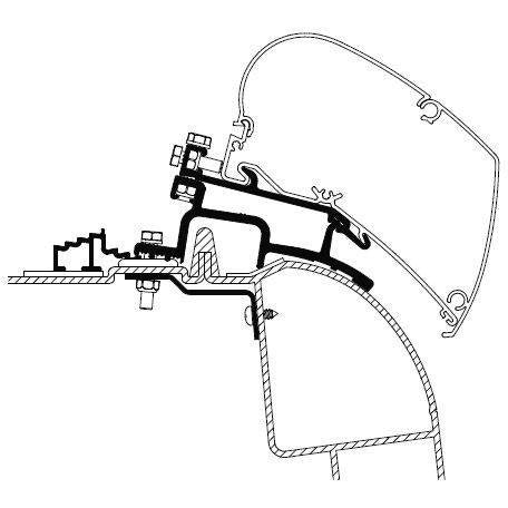 Thule Omnistor Renault Master | Opel Movano Awning Adapter Series 6 1998-2010 made by Thule. A Add-ons sold by Quality Caravan Awnings