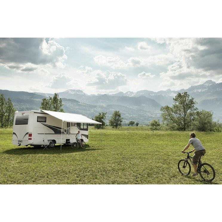 THULE Omnistor 9200 Awning - Cream White Ral 9002 + Storm Straps made by Thule. A Caravan Awning sold by Quality Caravan Awnings