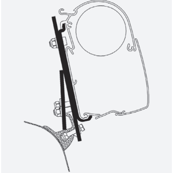 Thule Omnistor Brandrup Rail Awning Adapter (Set of 2) 307886 made by Thule. A Add-ons sold by Quality Caravan Awnings