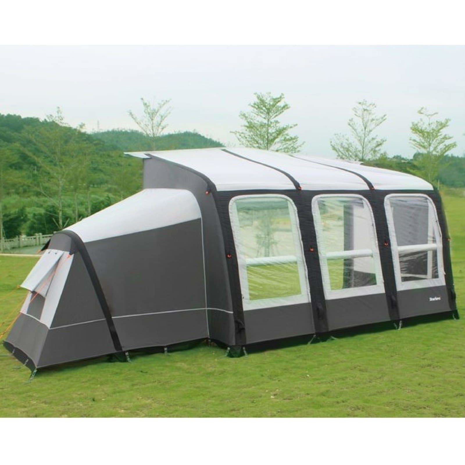 Blow up awning for campervan shop