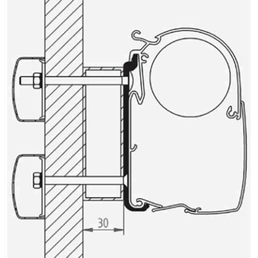 Thule Omnistor Eden | Allegro Trigano Awning Adapter 308764 made by Thule. A Add-ons sold by Quality Caravan Awnings