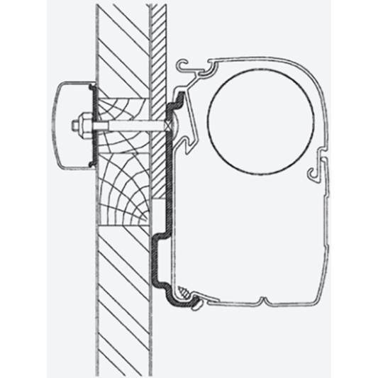 Thule Omnistor Eden | Allegro Awning Adapter 307919 made by Thule. A Add-ons sold by Quality Caravan Awnings