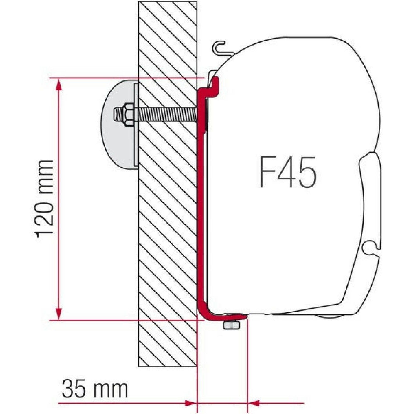 Fiamma AS 400 L Awning Adapter Kit made by Fiamma. A Awning Adapter sold by Quality Caravan Awnings