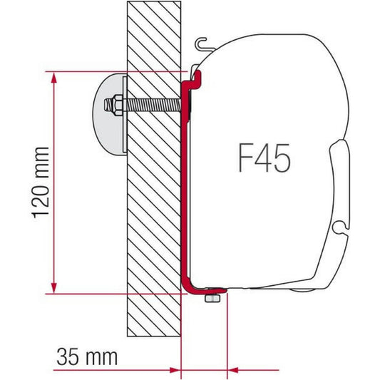 Fiamma AS 400 L Awning Adapter Kit made by Fiamma. A Awning Adapter sold by Quality Caravan Awnings