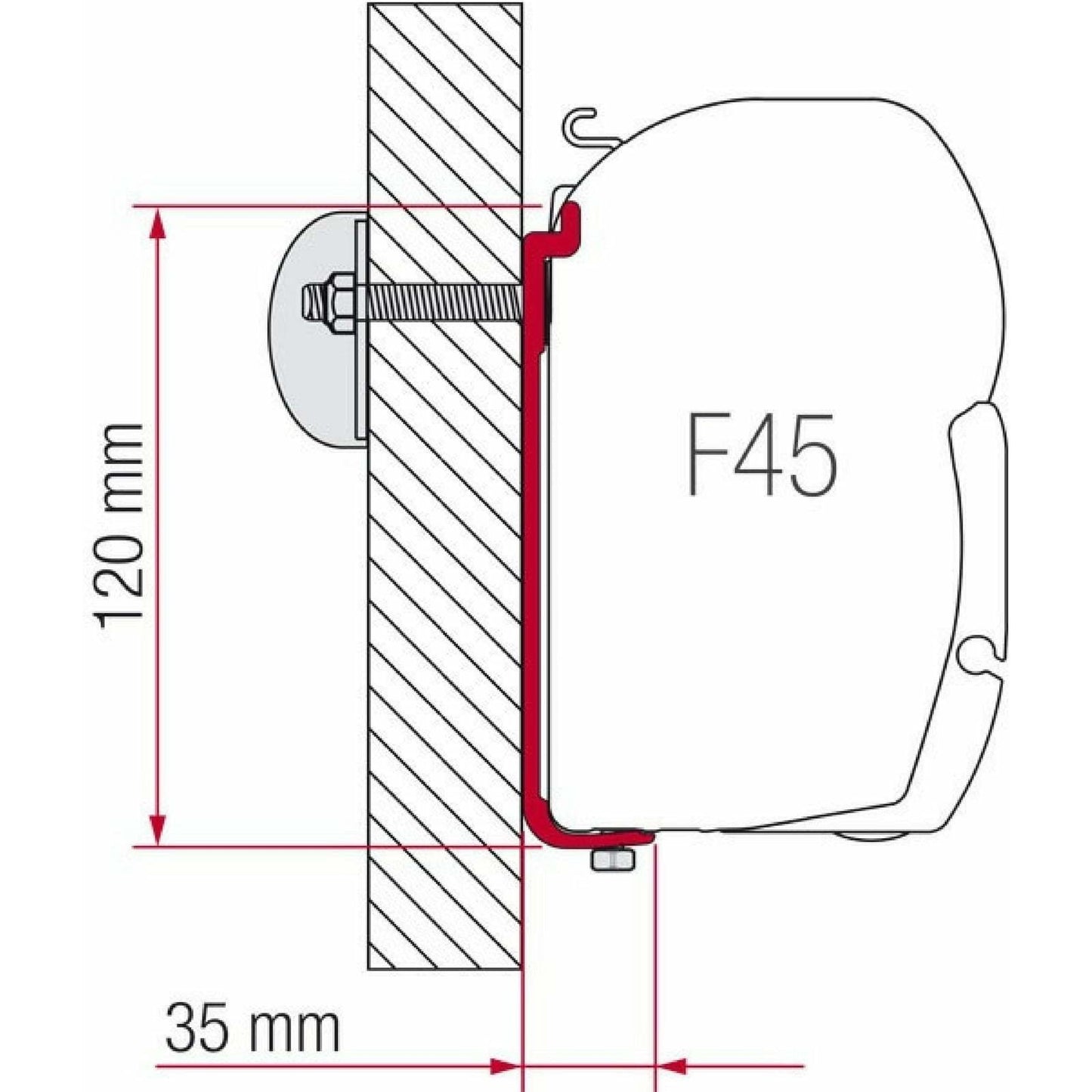 Fiamma AS Motorhome Awning Adapter made by Fiamma. A Awning Adapter sold by Quality Caravan Awnings