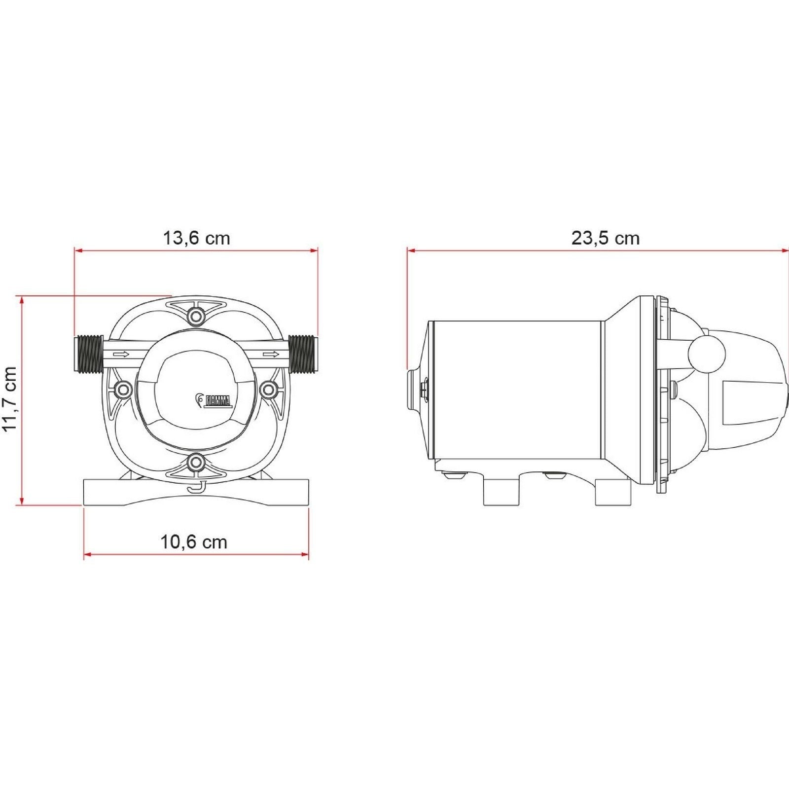 Fiamma Aqua F Water Pump made by Fiamma. A Add-ons sold by Quality Caravan Awnings