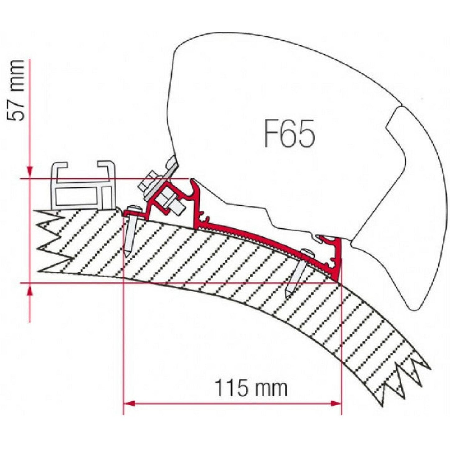 Fiamma Carthago Chic Motorhome Awning Adapter made by Fiamma. A Awning Adapter sold by Quality Caravan Awnings