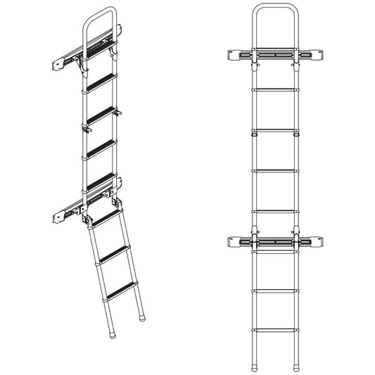 Fiamma Deluxe Sprinter Folding Van Ladder made by Fiamma. A Ladders sold by Quality Caravan Awnings