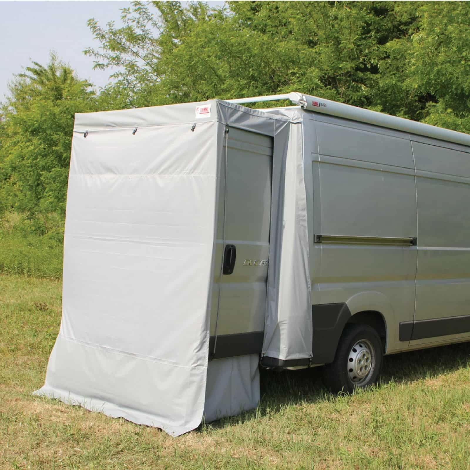Back Entry Covered Fiamma Ducato Rear Door Cover Awning | Quality Caravan Awnings