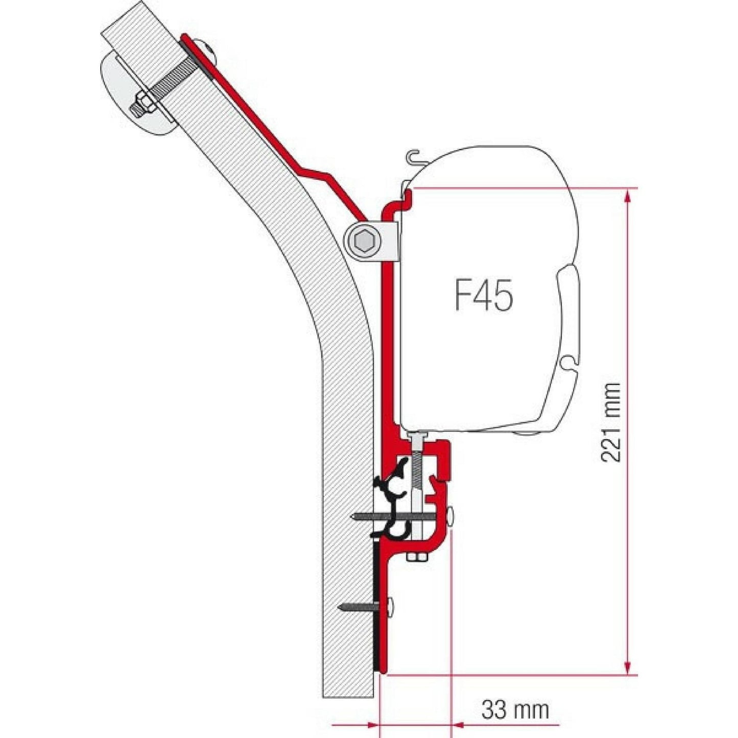 Fiamma Eriba Touring Awning Adapter Kit made by Fiamma. A Awning Adapter sold by Quality Caravan Awnings