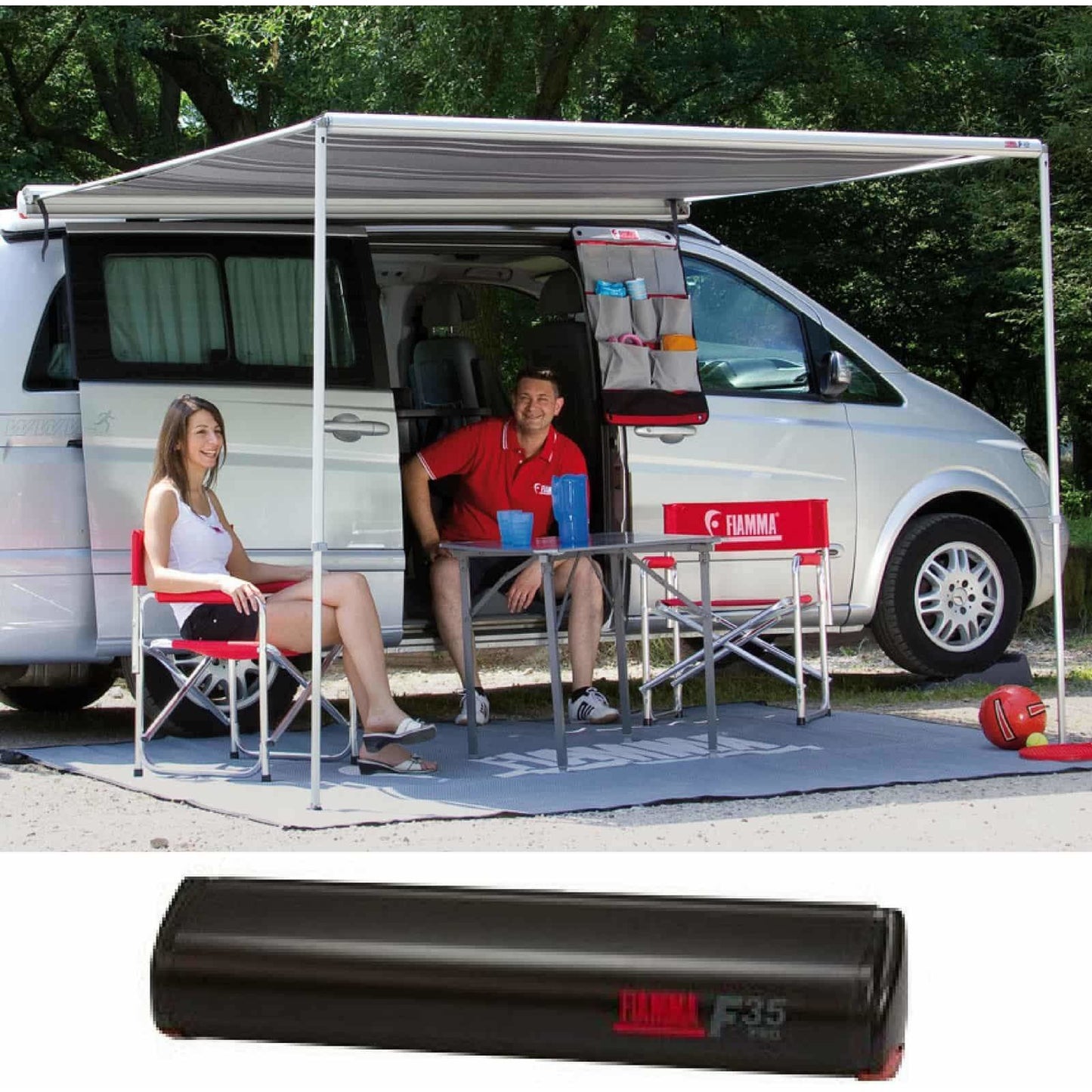 Fiamma F35 Pro Deep Black Caravan Awning made by Fiamma. A Caravan Awning sold by Quality Caravan Awnings