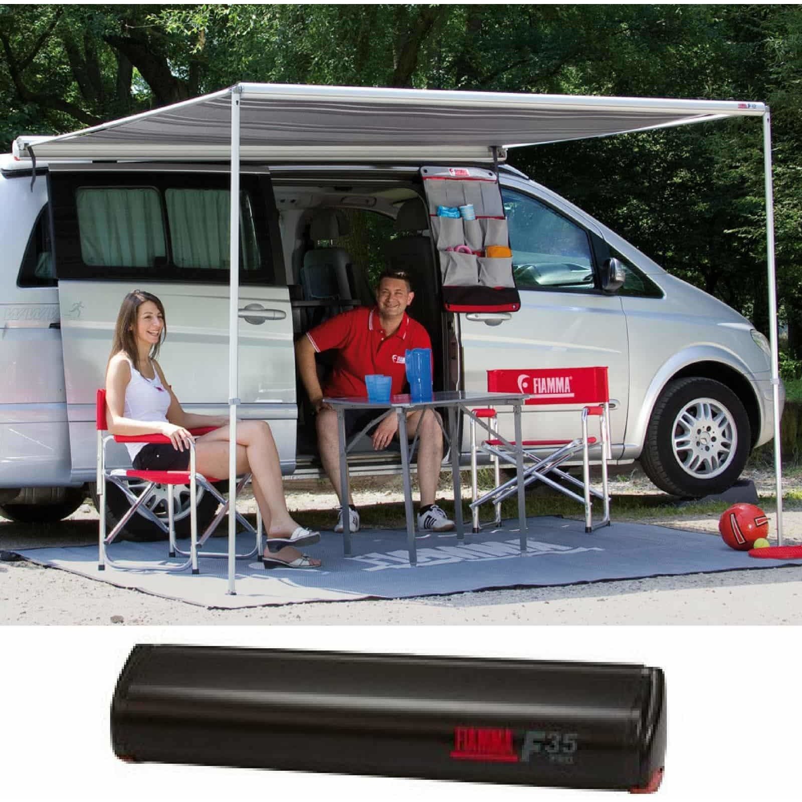 Fiamma F35 Pro Deep Black Caravan Awning made by Fiamma. A Caravan Awning sold by Quality Caravan Awnings