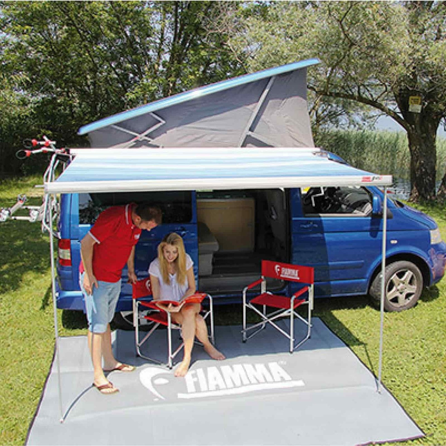 Fiamma F45S VW T5/T6 Deep Black Motorhome Awning made by Fiamma. A Motorhome Awnings sold by Quality Caravan Awnings