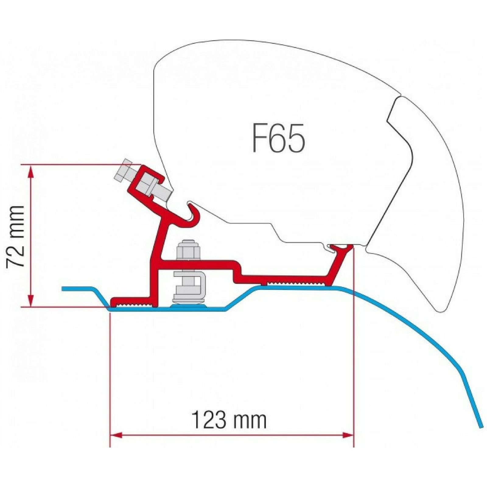 Fiamma Ducato - Jumper - Boxer After 2006 Awning Adapter Kit made by Fiamma. A Awning Adapter sold by Quality Caravan Awnings