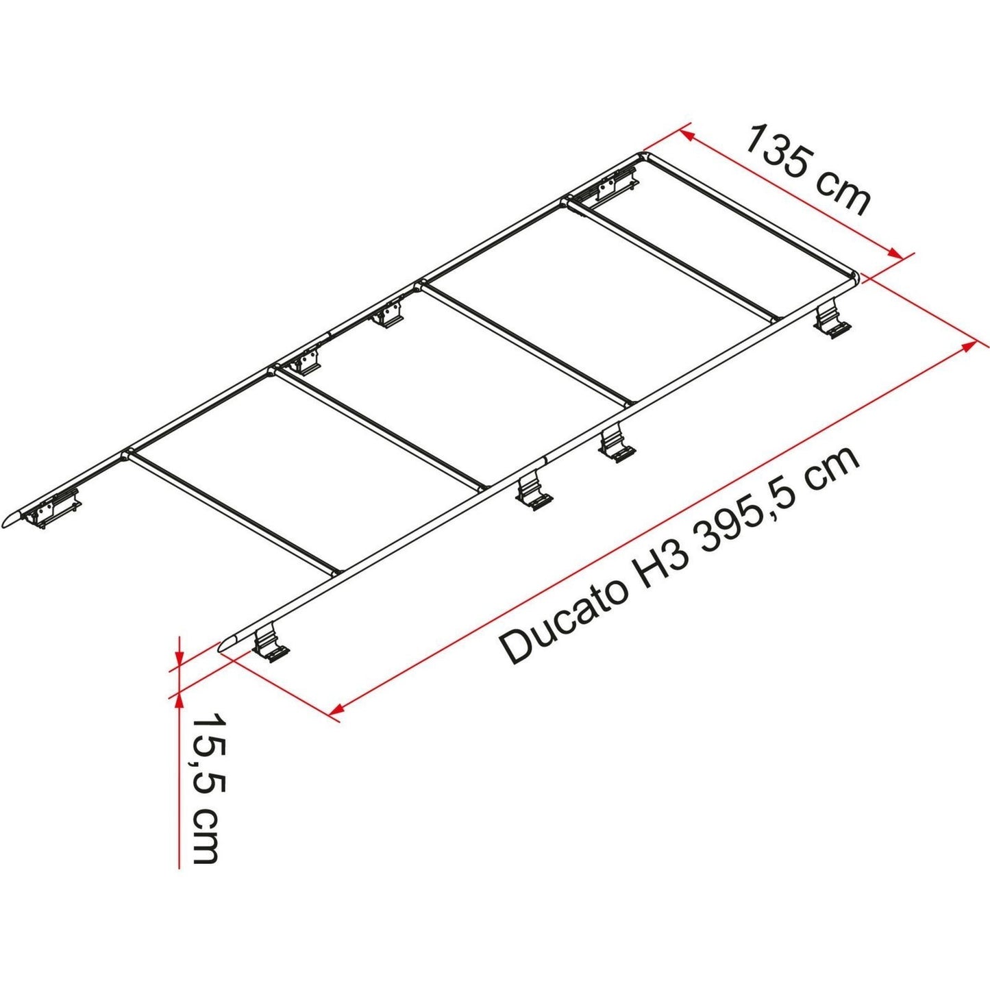 Fiamma Fiat Ducato Roof Rail made by Fiamma. A Add-ons sold by Quality Caravan Awnings