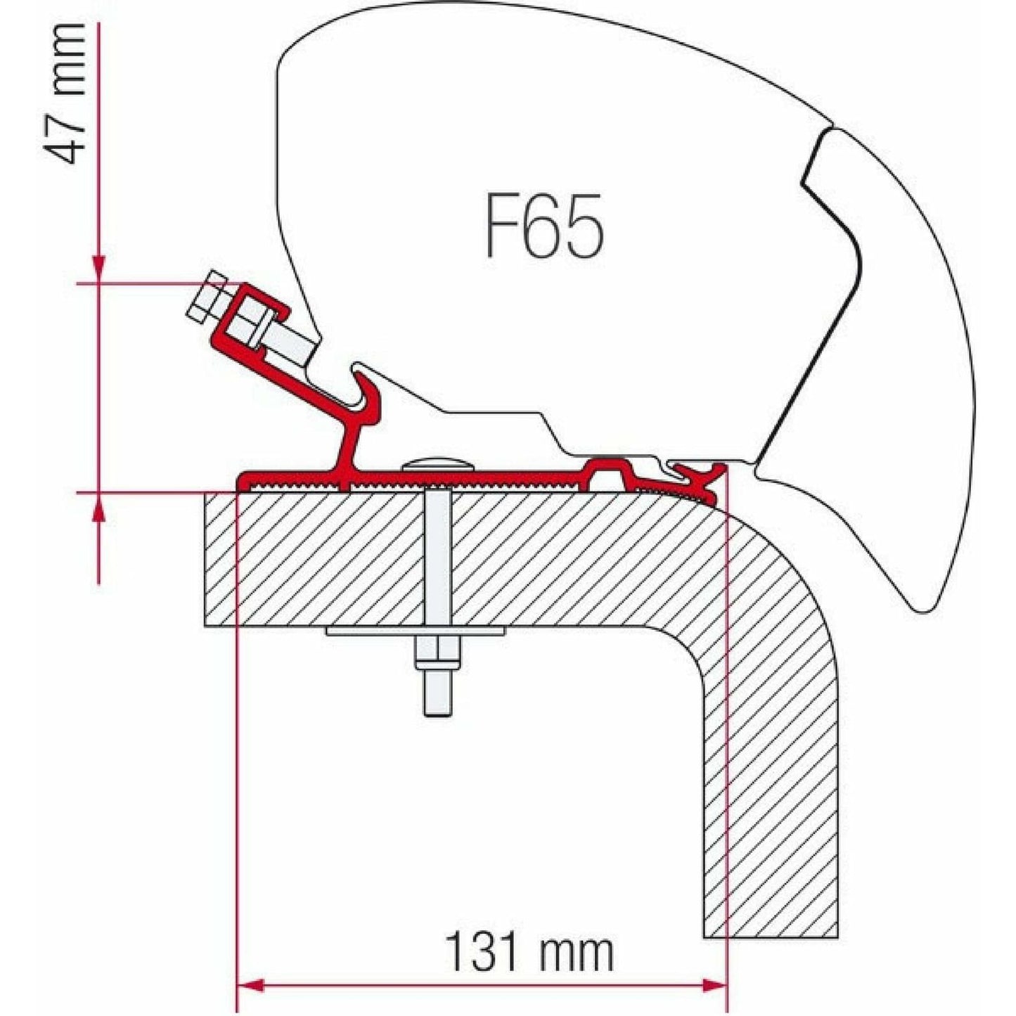 Fiamma Hymer Motorhome Awning Adapter made by Fiamma. A Awning Adapter sold by Quality Caravan Awnings