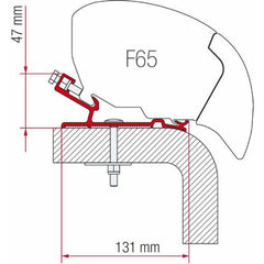 Fiamma Hymer Motorhome Awning Adapter made by Fiamma. A Awning Adapter sold by Quality Caravan Awnings