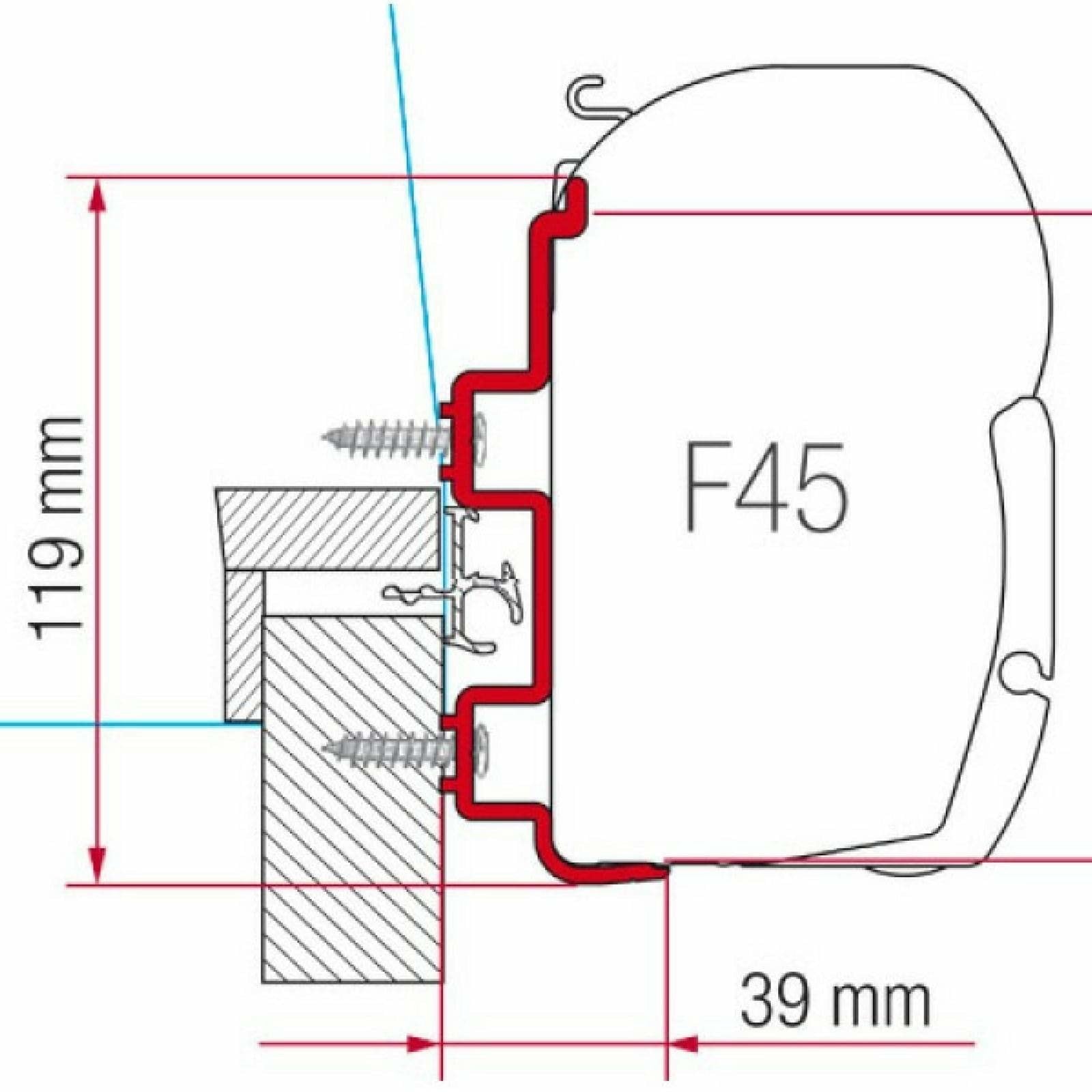 Fiamma Hymer Exsis Motorhome Awning Adapter made by Fiamma. A Awning Adapter sold by Quality Caravan Awnings