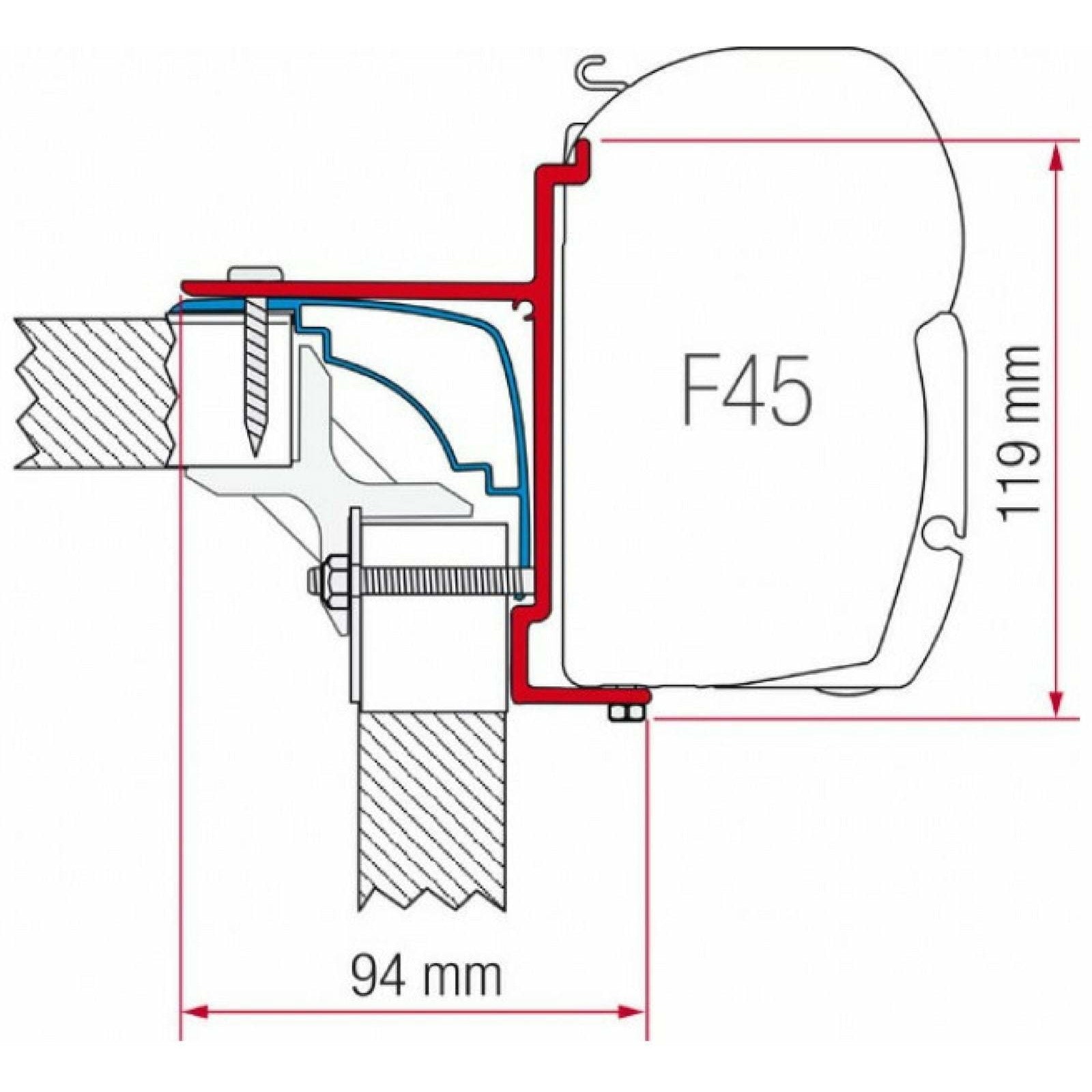 Fiamma Laika Ecovip Motorhome Awning Adapter made by Fiamma. A Awning Adapter sold by Quality Caravan Awnings