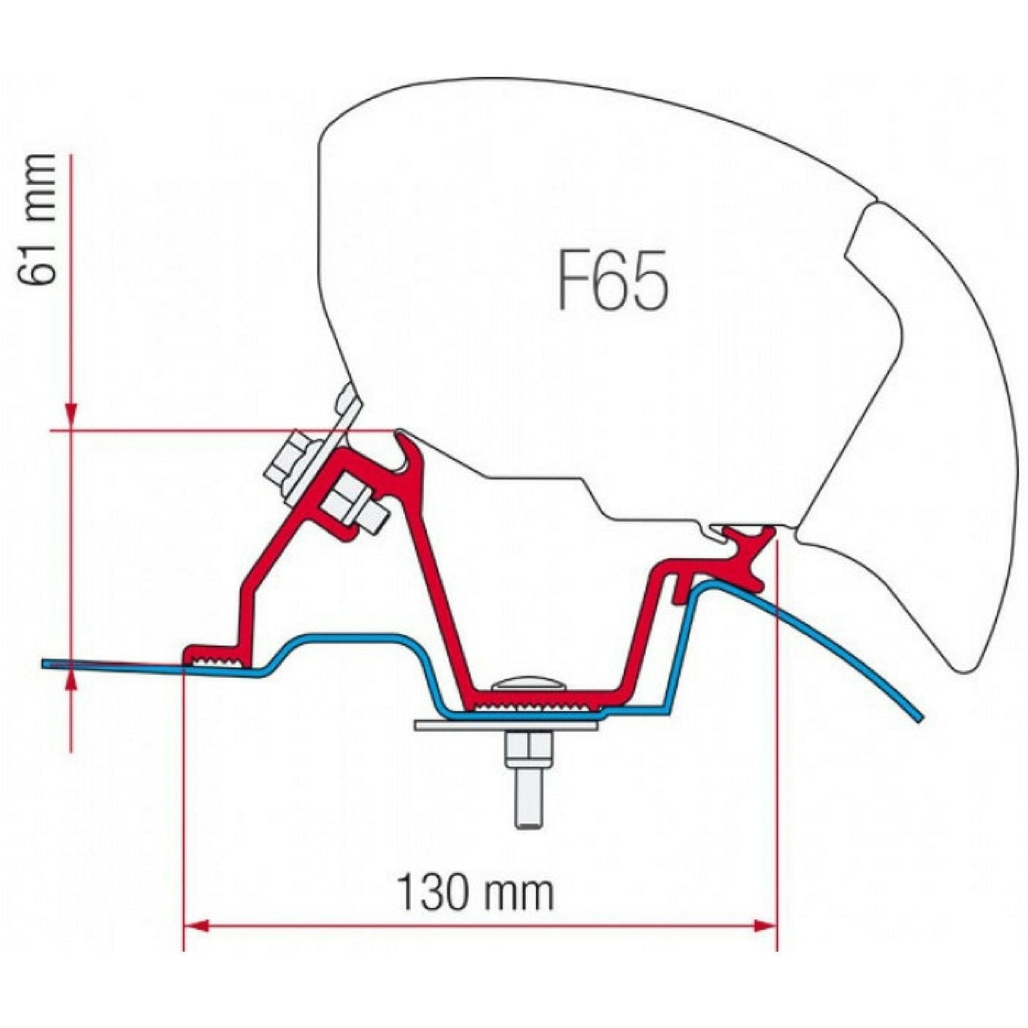 Fiamma Mercedes Sprinter F65 Eagle 400 Awning Adapter made by Fiamma. A Awning Adapter sold by Quality Caravan Awnings