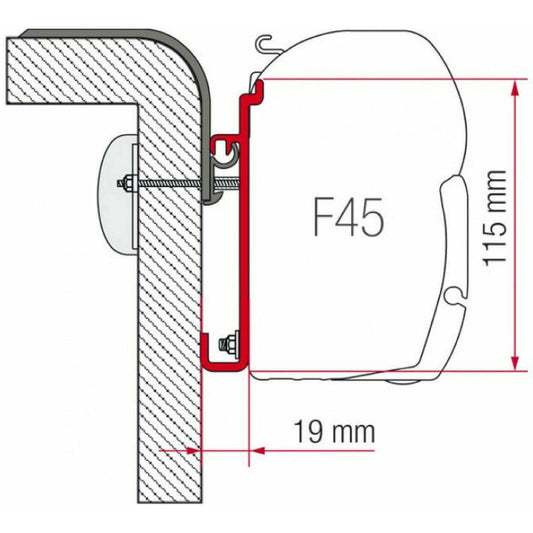 Fiamma Rapido Motorhome Awning Adapter made by Fiamma. A Awning Adapter sold by Quality Caravan Awnings