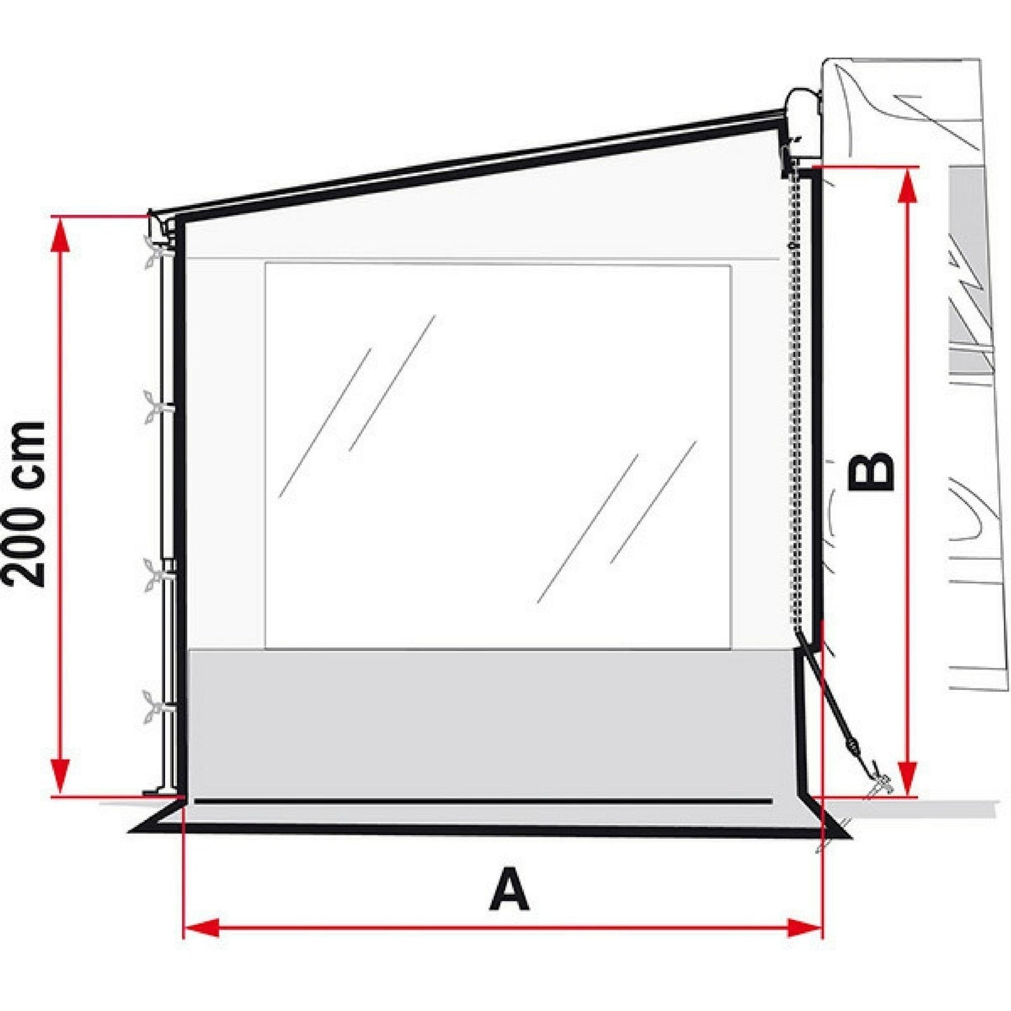 Fiamma Side W Pro Panel made by Fiamma. A Accessories sold by Quality Caravan Awnings