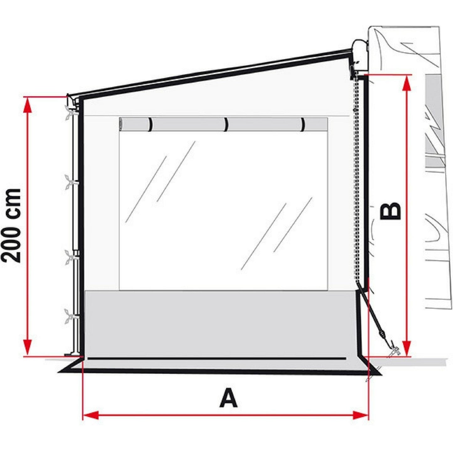 Fiamma Side W Pro Shade Panel made by Fiamma. A Accessories sold by Quality Caravan Awnings