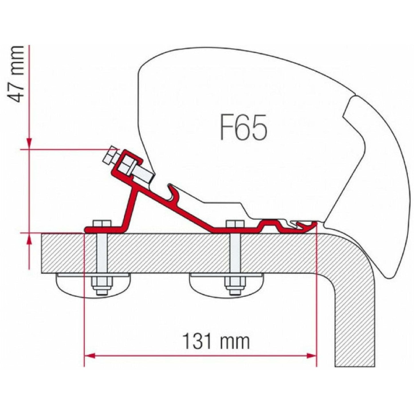 Fiamma Standard F65 Eagle 400 Awning Adapter made by Fiamma. A Awning Adapter sold by Quality Caravan Awnings