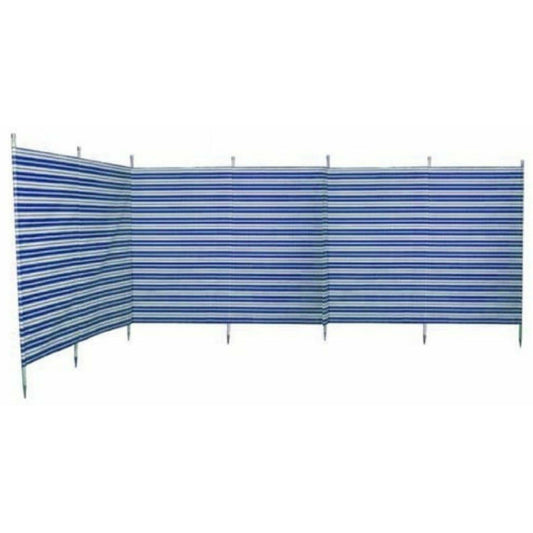 Outdoor Revolution Windbreak 7 Pole Navy Stripe (5.4 m single piping) WB720 - Quality Caravan Awnings