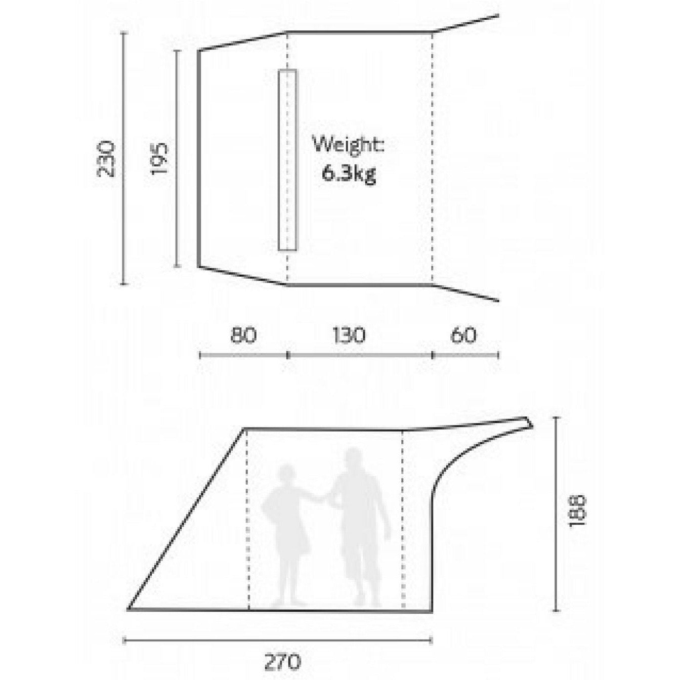 Royal Buckland 8 Tent Extension - Quality Caravan Awnings