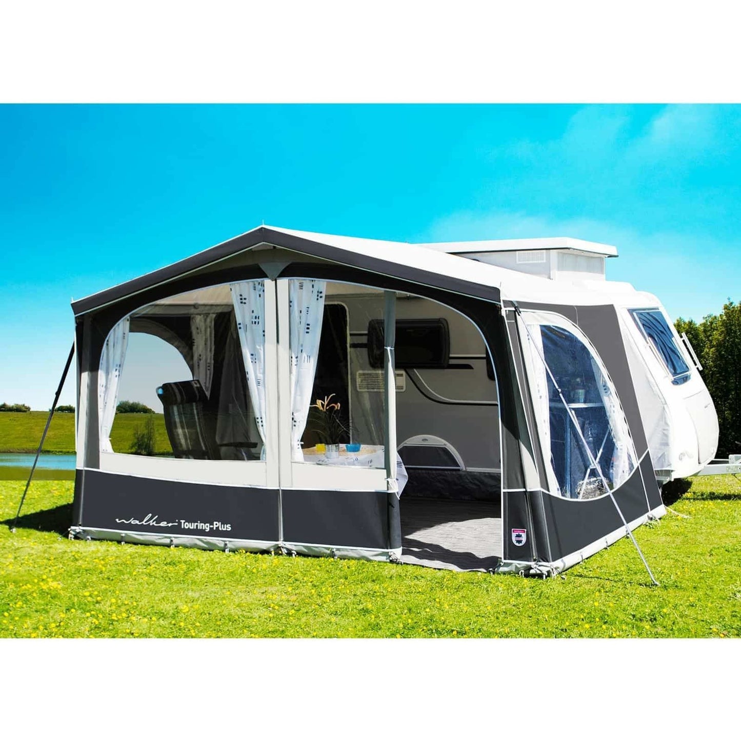 WALKER Pioneer 240 All Season for Trigano Silver (2018) + FREE Storm Straps - Quality Caravan Awnings