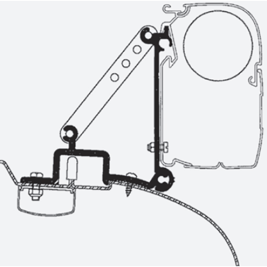 Thule Omnistor Ducato | Jumper | Boxer <2006 Awning Adapter 307913 made by Thule. A Add-ons sold by Quality Caravan Awnings