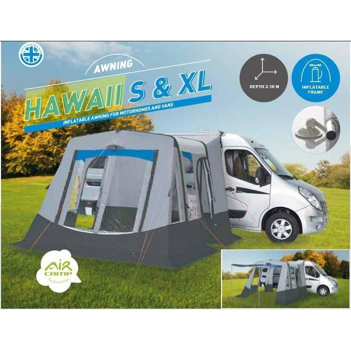Trigano Hawaii S & XL Inflatable Awning for Motorhomes & Vans - Quality Caravan Awnings